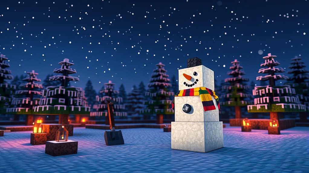 building a minecraft snowman