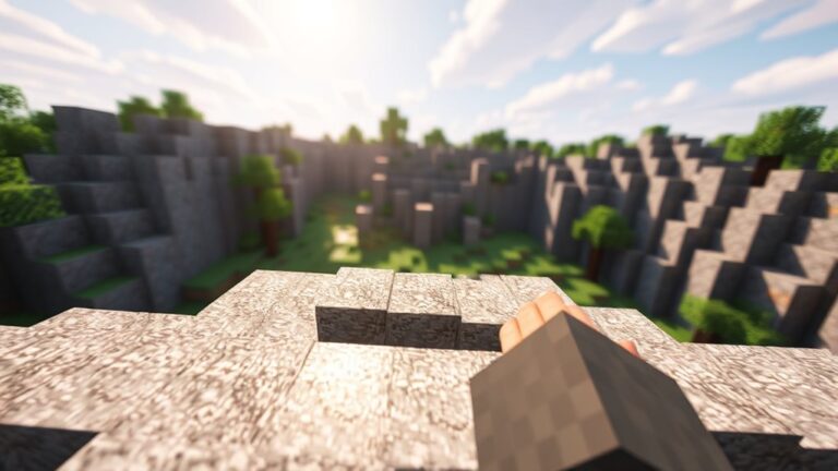 building with stone bricks
