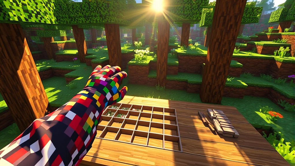 craft wooden pickaxe minecraft