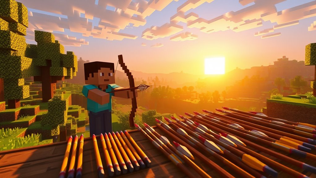 crafting a bow and arrow