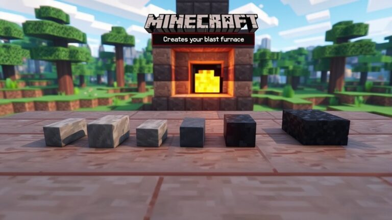 crafting a minecraft blast furnace