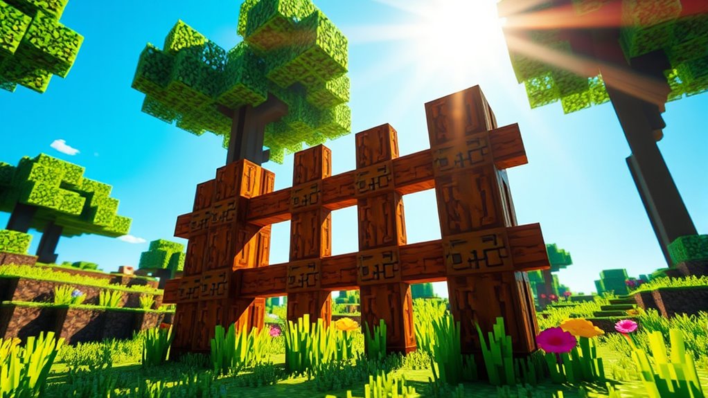 crafting a minecraft fence