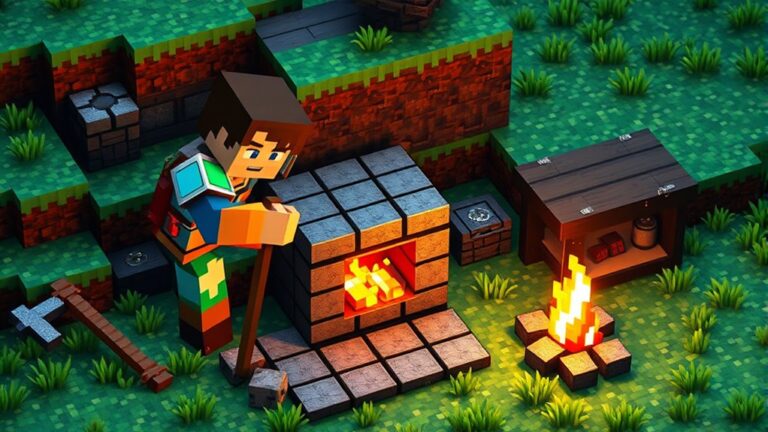 crafting a minecraft stove
