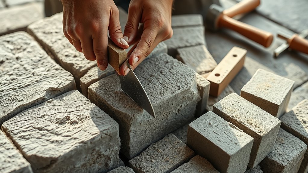 crafting chiseled stone bricks