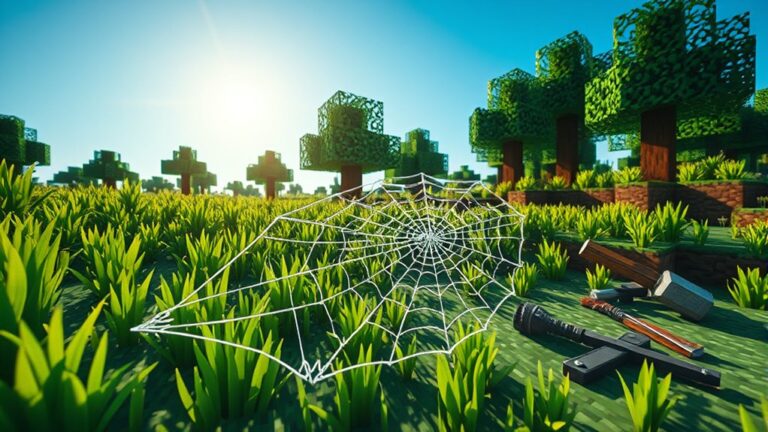 crafting cobwebs in minecraft
