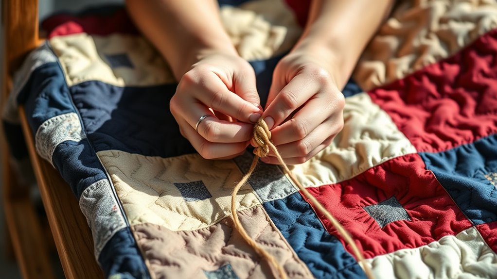 hand tie your quilt