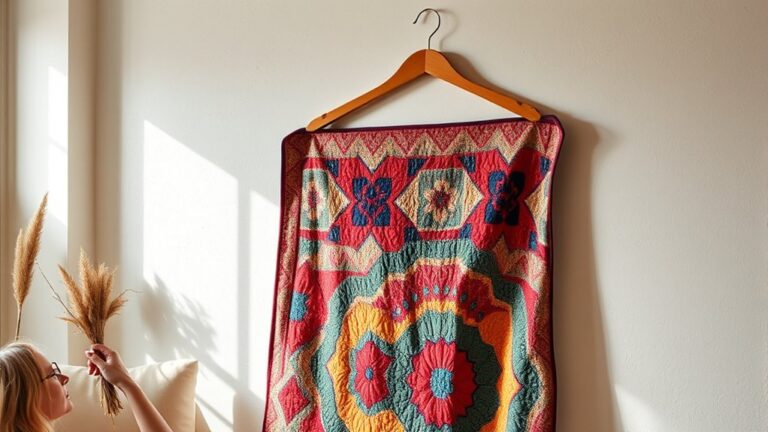 hang quilt on wall