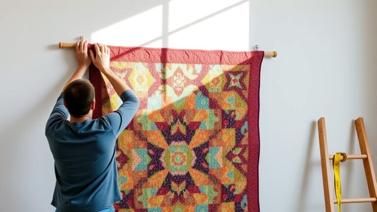 hang quilted wall hangings