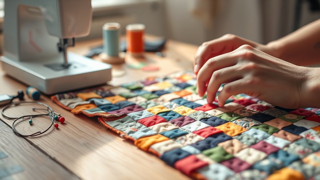 quilt in sections method