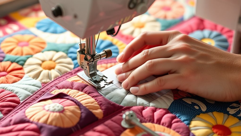 quilt using a sewing machine