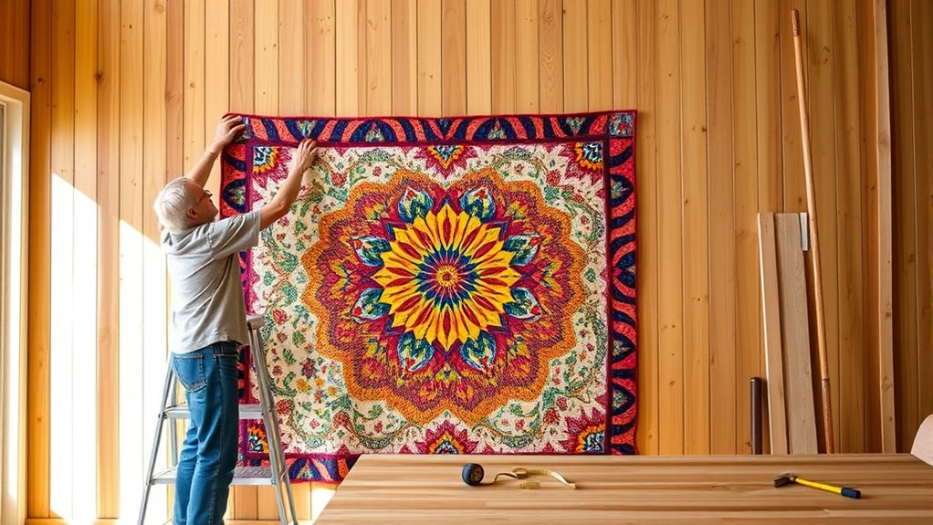 quilt wall mounting guide