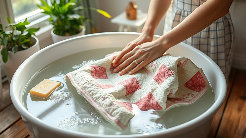 safely wash antique quilts