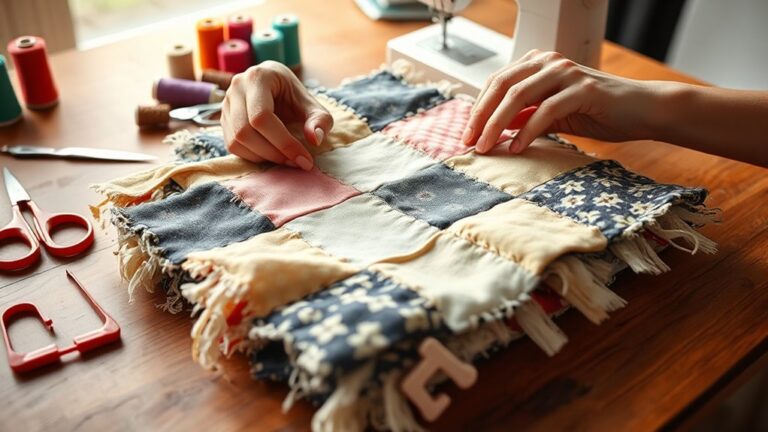 sewing a rag quilt